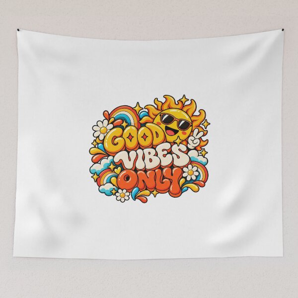 Item preview, Good Vibes Only – Retro 70s Smiley Sticker designed and sold by JN-Designn.