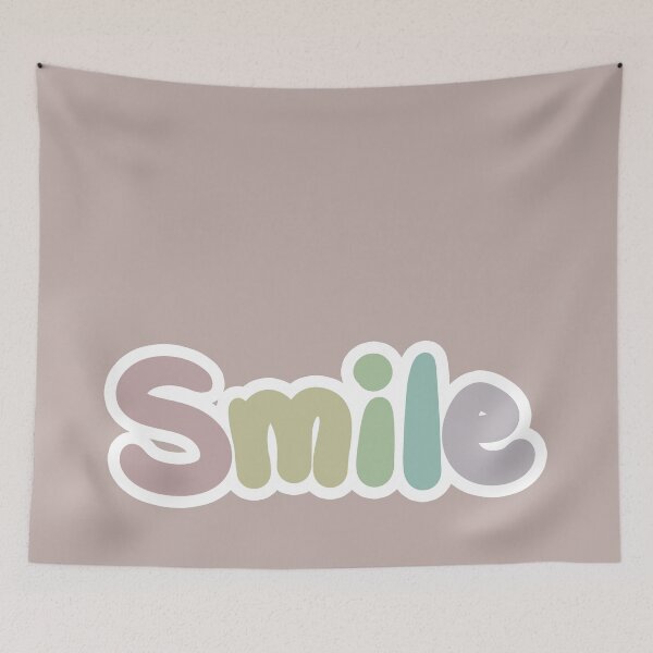Item preview, Smile Rainbow Text (Light Pink) designed and sold by sadGigi.