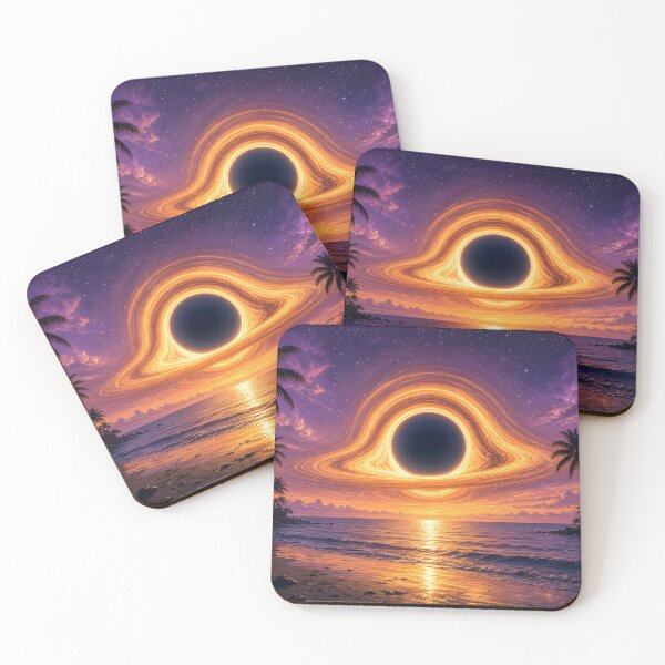 Item preview, Black Hole Rising Over a Tropical Beach designed and sold by SublimeMusings.