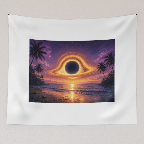 Item preview, Black Hole Rising Over a Tropical Beach designed and sold by SublimeMusings.