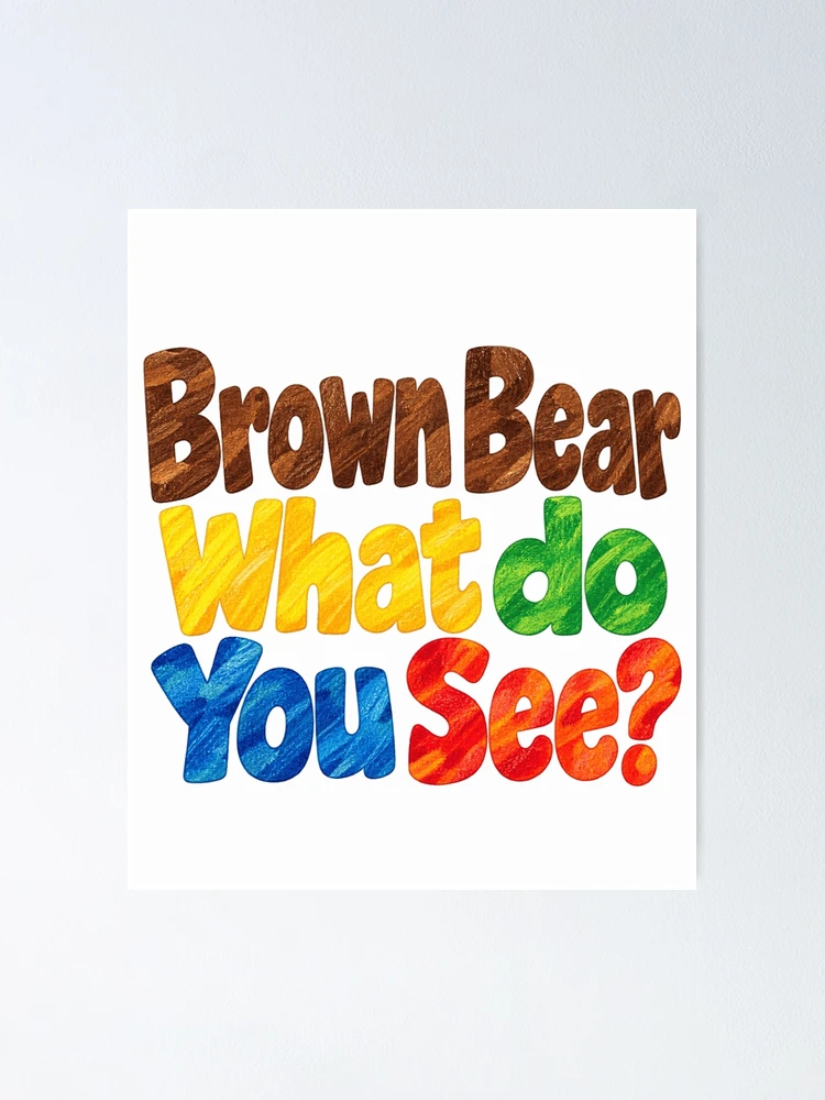 Thumbnail 1 of 3, Poster, Brown Bear Color Learning designed and sold by ROUX-ART.