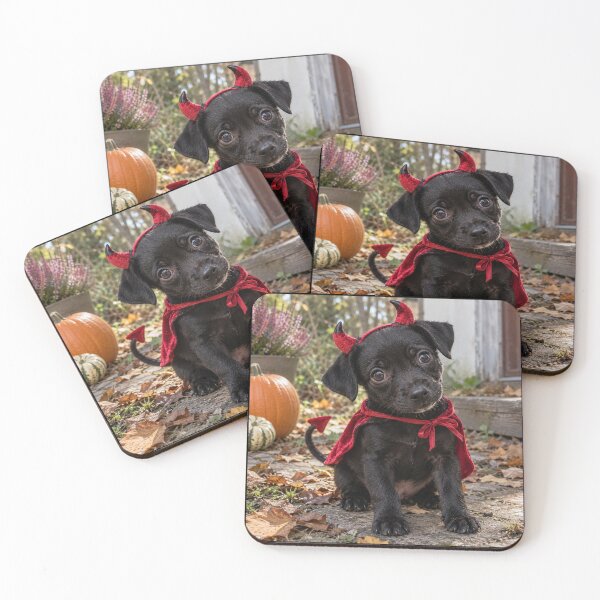 Item preview, Cute Black Puppy in a Devil Costume – Halloween Dog designed and sold by Luka’s Little World.