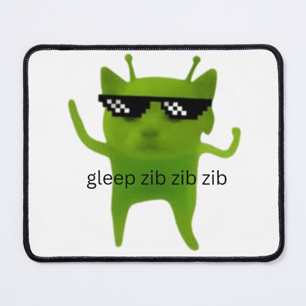 Item preview, Funny alien cat meme gleep zib zib zib designed and sold by starbitstickerz.