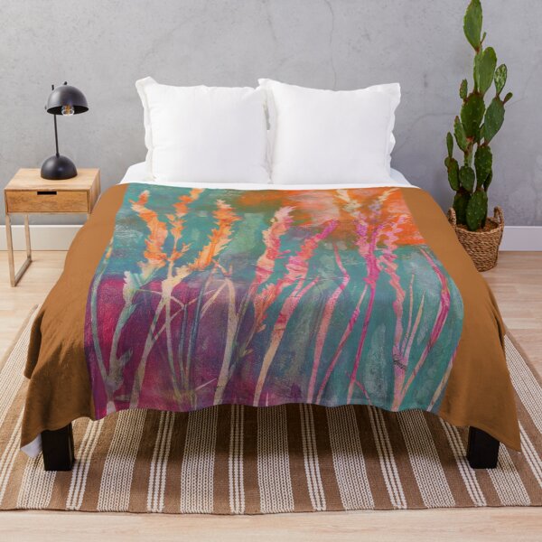 Item preview, Orange, pink and turquoise in the meadow designed and sold by KarenKaspar.