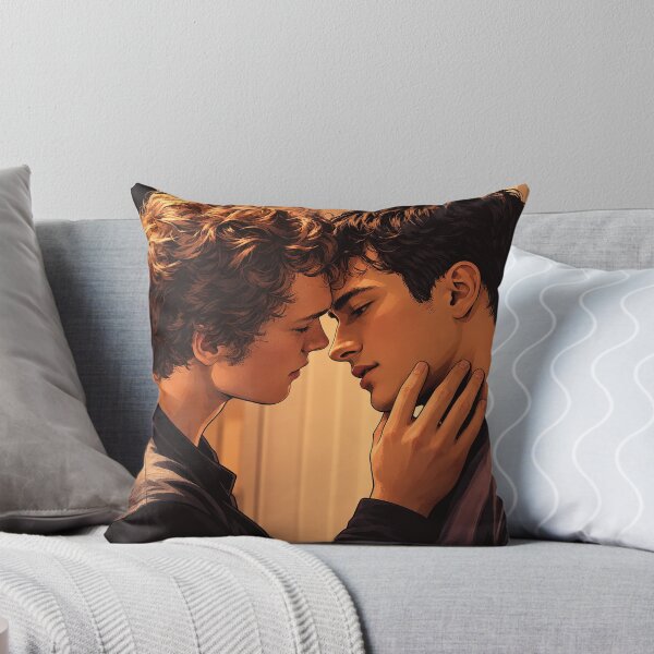 Item preview, Shane (Hudson Williams) and Ilya (Connor Storrie) from Heated Rivalry sharing a tender kiss - Fan art designed and sold by PopCultureAndStuff.