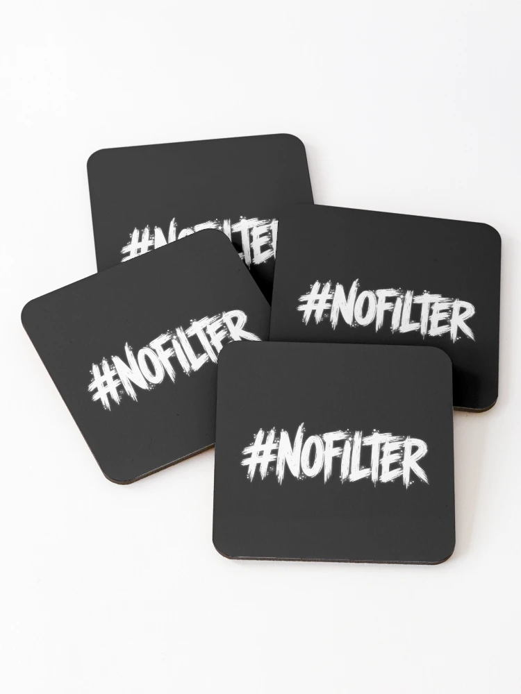 Thumbnail 1 of 5, Coasters (Set of 4), #NOFILTER Brush Lettering designed and sold by ROUX-ART.
