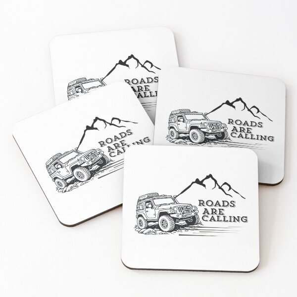Item preview, Off Road Jeep Adventure Line Art 4x4 Vintage Style designed and sold by Papa panie.