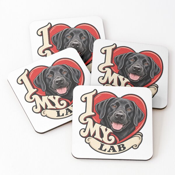 Item preview, I Love My Lab - Retro Heart designed and sold by Mystik-Media.