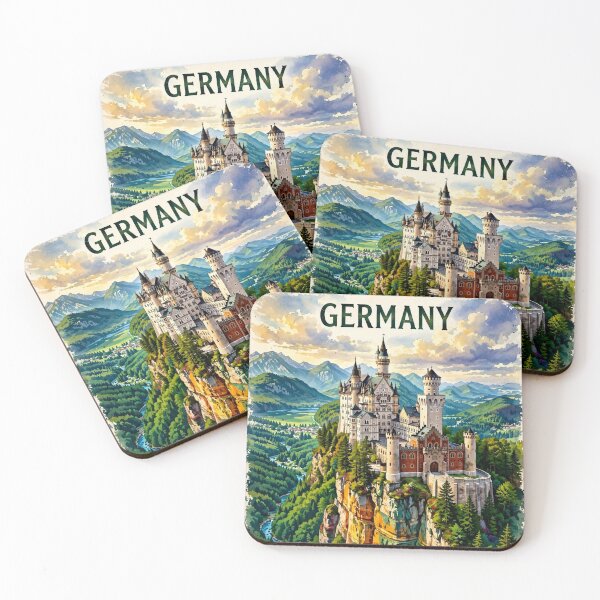 Item preview, Germany — Neuschwanstein Castle — Where the Bavarian Sky Meets a Fairytale designed and sold by DibujandoPorfa.