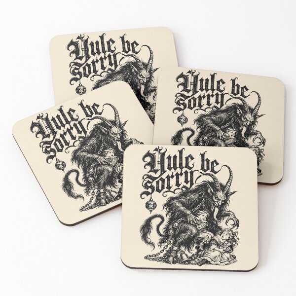 Item preview, Krampus Victorian Gothic Engraving Yule Be Sorry Dark Christmas Art designed and sold by AmiGraph.