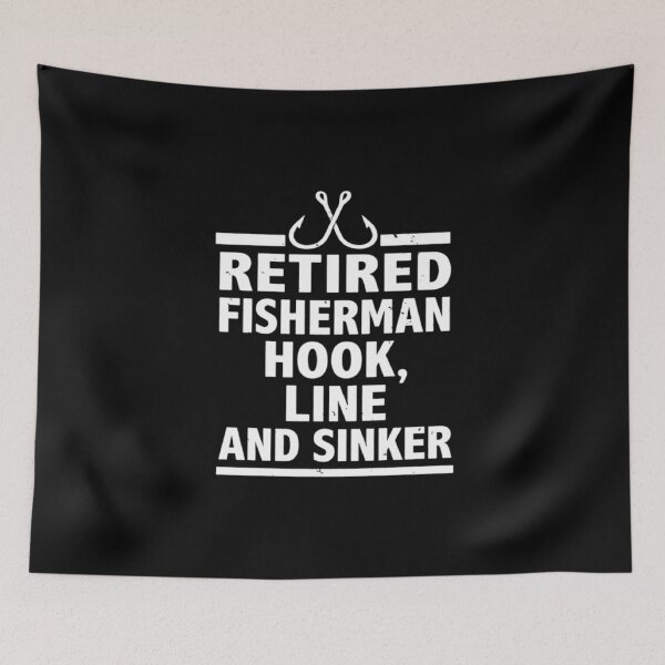 Item preview, Retired Fisherman Hook, Line and Sinker, Funny Fishing Retirement Gift designed and sold by CloudyPress.