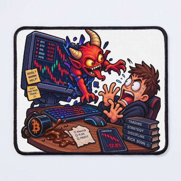 Item preview, Crypto Panic Demon Attacking Trader designed and sold by Crypto-NFT22.
