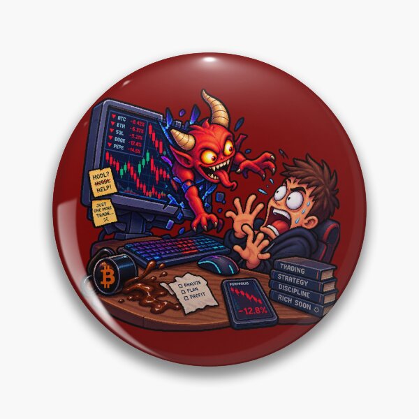 Item preview, Crypto Panic Demon Attacking Trader designed and sold by Crypto-NFT22.