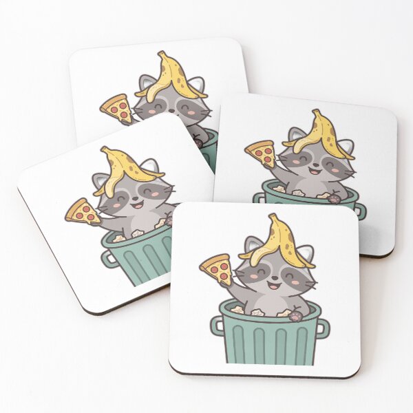 Item preview, Funny Raccoon in a Trash Can with Pizza designed and sold by The Cozy Critter Club.