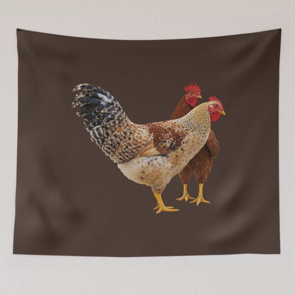 Item preview, Speckled Sussex and Rhode Island Red Roosters designed and sold by Susan Savad.