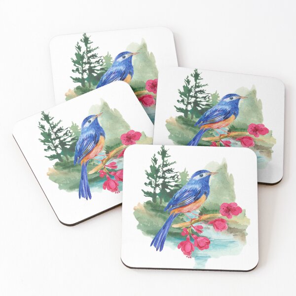 Item preview, Watercolor Bird Blue designed and sold by SeaStarAlex.