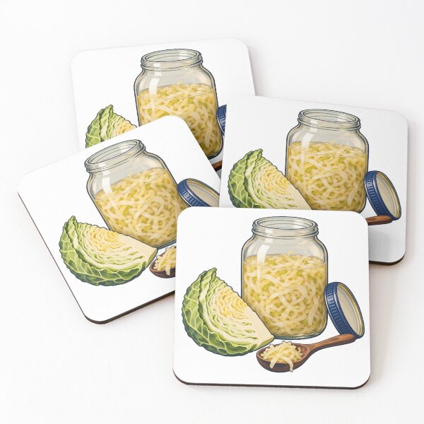 Item preview, Sauerkraut Jar with Cabbage and Wooden Spoon designed and sold by Drip stamp.