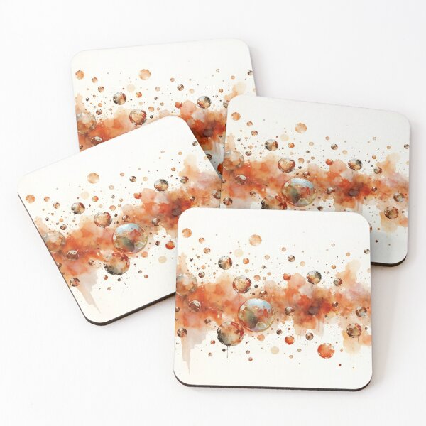 Item preview, Copper Dreams – Floating Spheres in Watercolor Main tag: copper abstract designed and sold by tambanow.