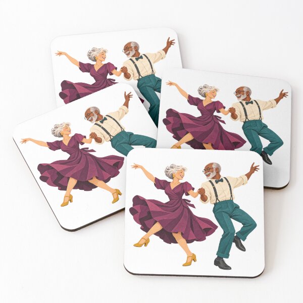 Item preview, Older Couple Swing Dancing Paper Collage designed and sold by Drip stamp.