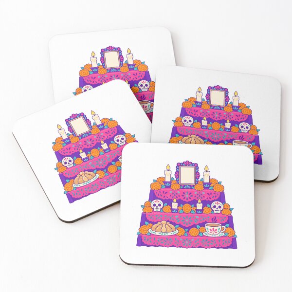 Item preview, Ofrenda Altar Candles Marigolds Pan De Muerto designed and sold by Inkworksbyshery.