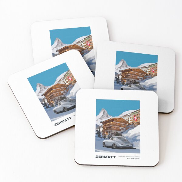 Item preview, Porsche 356 in Zermatt – Swiss Alps Vintage Automotive Art designed and sold by OUTLAWND.