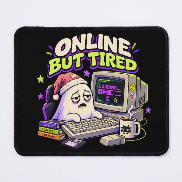 Item preview, Online But Tired – Retro Internet Ghost  designed and sold by Yourt-shirtyou.