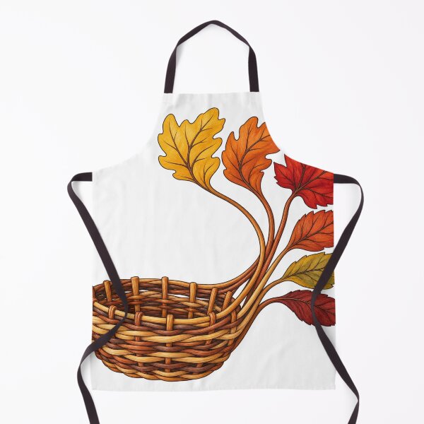Aperçu de l'œuvre Panier en osier se transformant en feuilles d'automne créée et vendue par Drip stamp.