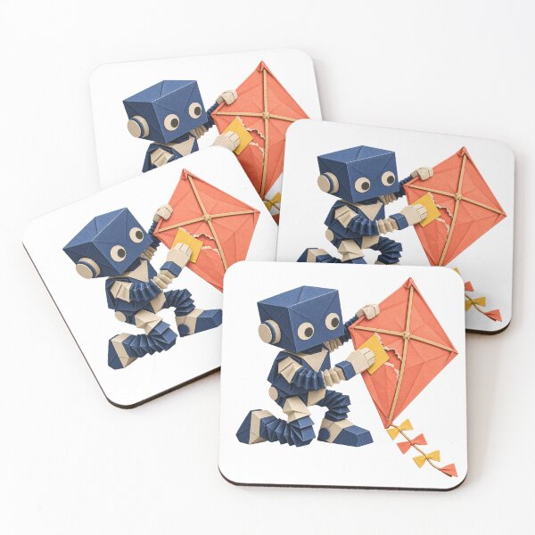 Item preview, Origami Robot Repairing a Coral Kite designed and sold by Drip stamp.