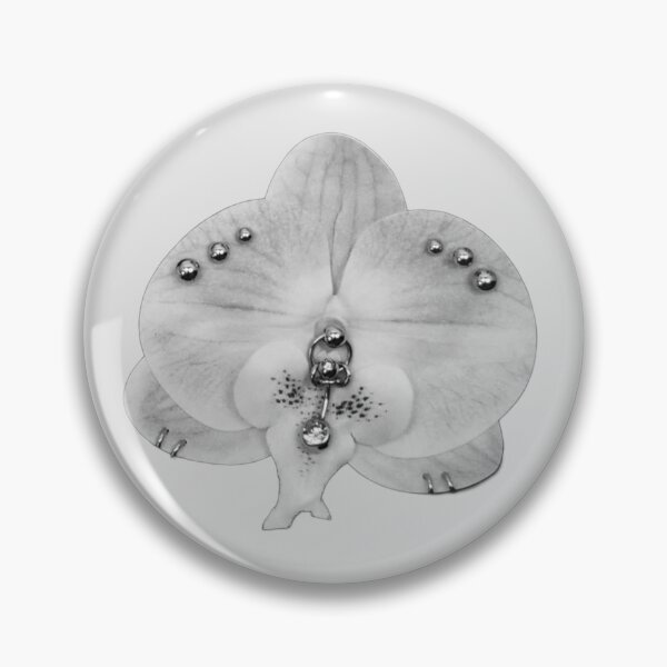 Item preview, Gothic Phalaenopsis Orchid with Silver Piercings designed and sold by destelloacido.