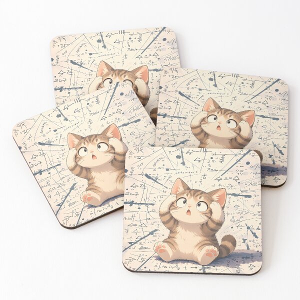 Item preview, Confused Kitten – Too Much Math designed and sold by Curio Meridian.