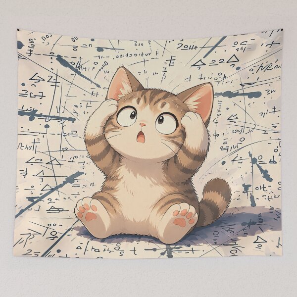 Item preview, Confused Kitten – Too Much Math designed and sold by Curio Meridian.