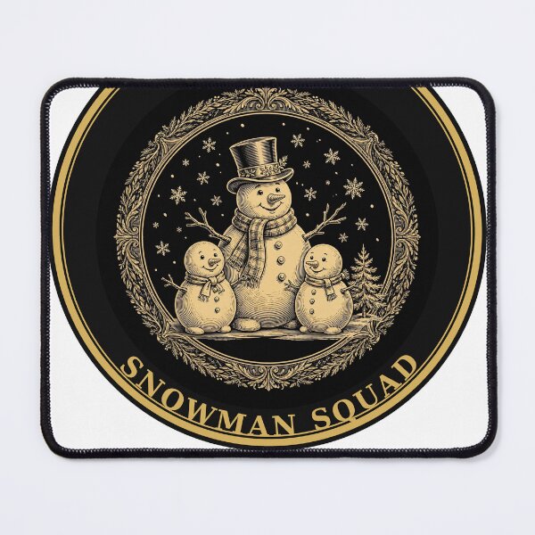Item preview, Snowman Squad – Snowman Family Winter Gold Badge designed and sold by DRAWARTIST22.