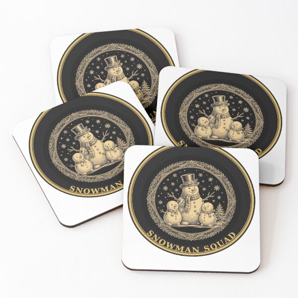 Item preview, Snowman Squad – Snowman Family Winter Gold Badge designed and sold by DRAWARTIST22.