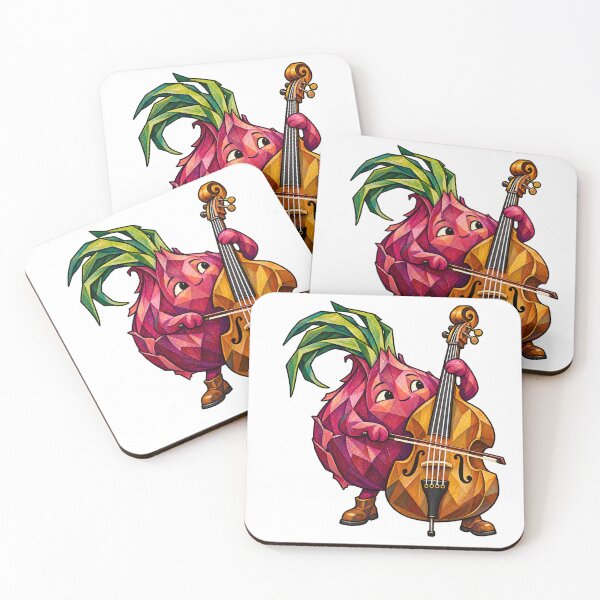 Item preview, Red Onion Playing a Golden Double Bass designed and sold by Drip stamp.