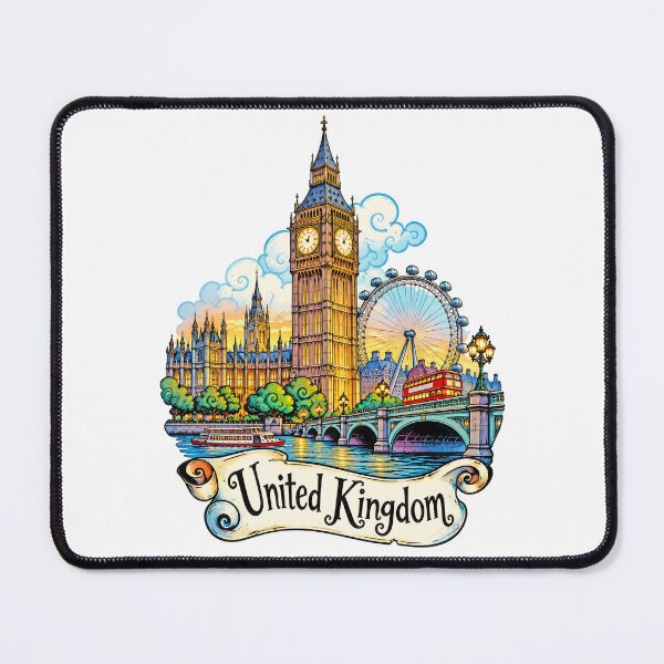 Item preview, Big Ben and London United Kingdom Travel Illustration designed and sold by EdwinkOne.