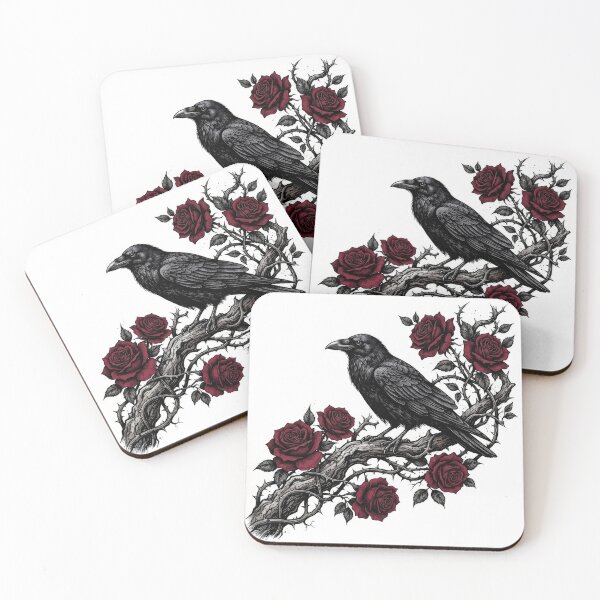 Item preview, Gothic Raven on Thorny Rose Branch designed and sold by Rahat3344.