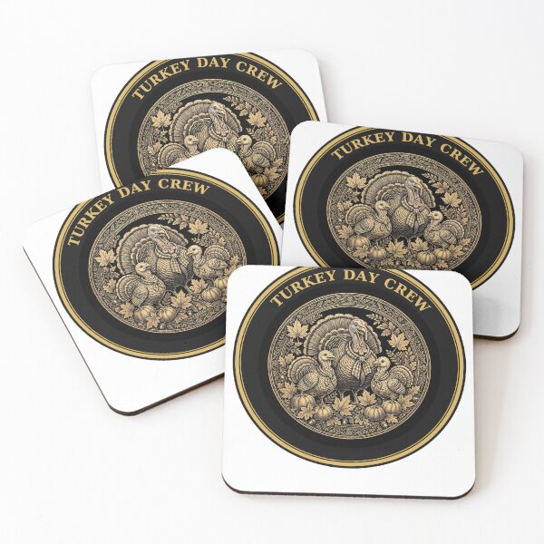 Item preview, Turkey Day Crew – Turkey Family Matching Thanksgiving Gold Badge designed and sold by DRAWARTIST22.