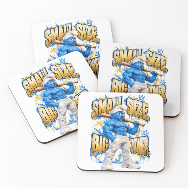Item preview, Small Size, Big Power – Muscular Baseball Smurf designed and sold by BAAKSHOP.