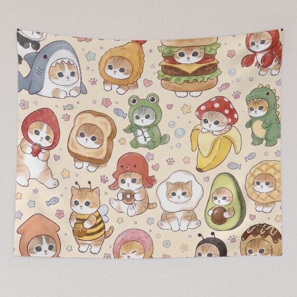 Item preview, Kawaii Cats Pattern designed and sold by DeviantMerch.