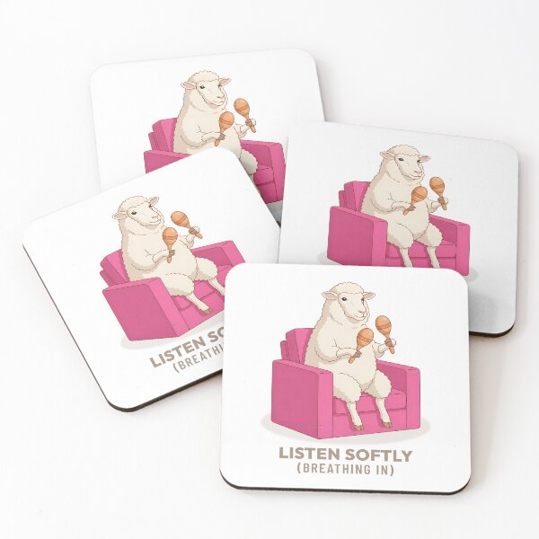 Item preview, Gentle Sheep Playing Maracas in Vintage Aesthetic designed and sold by COZY VINTAGE animal.