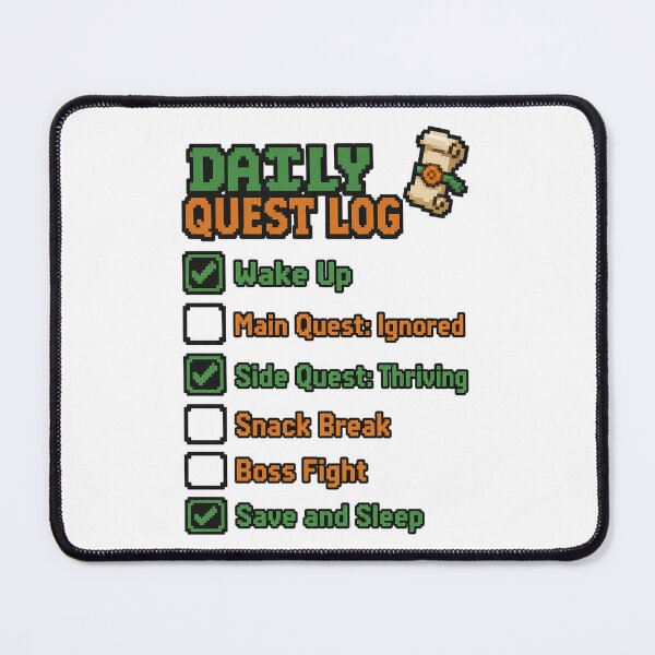 Item preview, Daily Quest Log Pixel Checklist designed and sold by MOSIDRIP™.