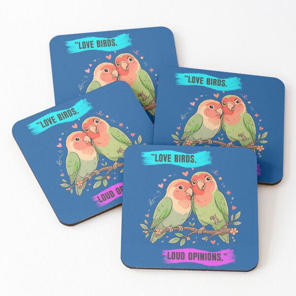 Item preview, Funny Lovebird Shirt, Love Birds Loud Opinions, Lovebird Owner Gift, Cute Parrot Mug designed and sold by Mahilis.