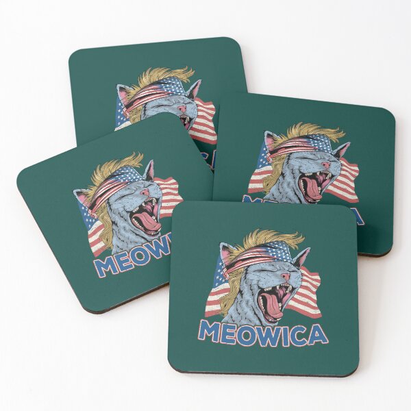 Item preview, Meowica Cat Mullet Patriotic 4th of July American Flag designed and sold by CuTeesShirtse.