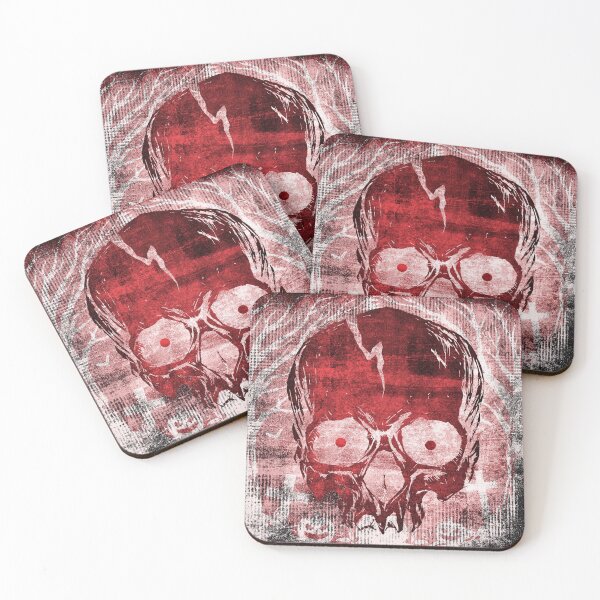 Item preview, Red Eyed Red Skull Distressed Grunge Horror Graphic designed and sold by Ghoul Enterprises.