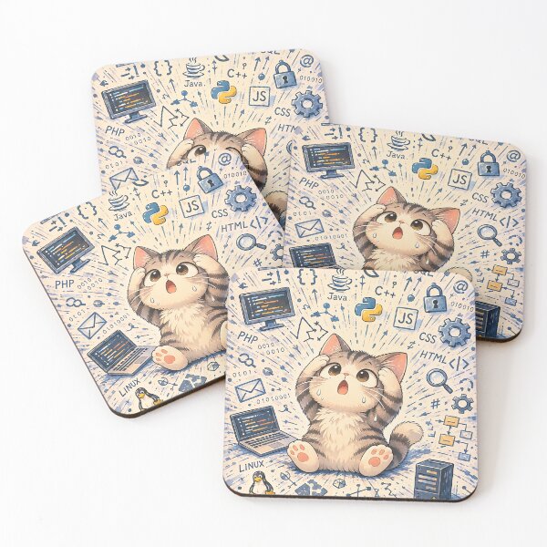 Item preview, Cute Coding Kitten Programming Overload designed and sold by Curio Meridian.