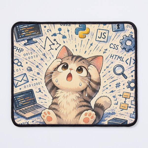 Item preview, Cute Coding Kitten Programming Overload designed and sold by Curio Meridian.