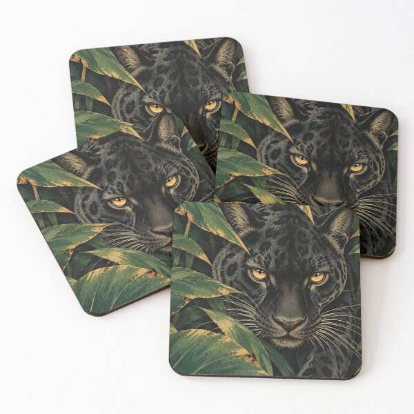 Item preview, Black Panther in Dark Tropical Jungle designed and sold by TheRBGifts.