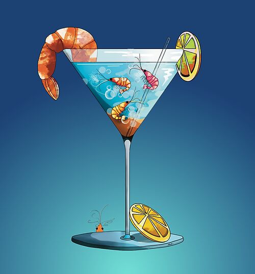 Item preview, Prawn Cocktail Shrimp Martini designed and sold by Karin Taylor.