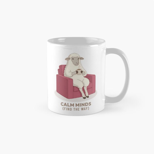Item preview, Quiet Sheep Drinking Hot Coffee in Vintage Aesthetic designed and sold by COZY VINTAGE animal.
