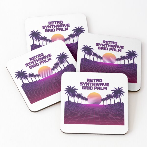Item preview, Retro Synthwave Grid Palm Sunset Design designed and sold by Rahat3344.